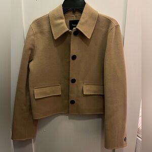 Theory Palomino New Flap Jacket Camel Wool/Cashmere Size Small NWT